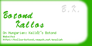 botond kallos business card